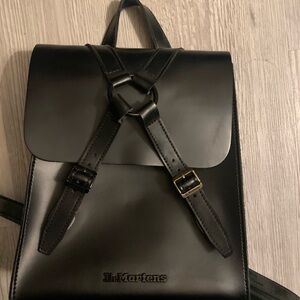 Dr. Martens Black Backpack with Minimalist Design and Adjustable Straps